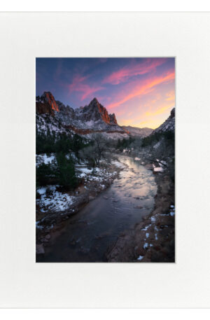 Zion Winter Matted Print